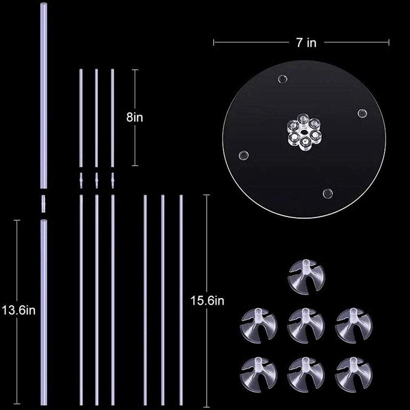 5 Stuks 72Cm Ballon Stand Display Set Tafel Desktop Ballon Houder Sluiting Voor Bruiloft, Verjaardag, garden Party En Viering
