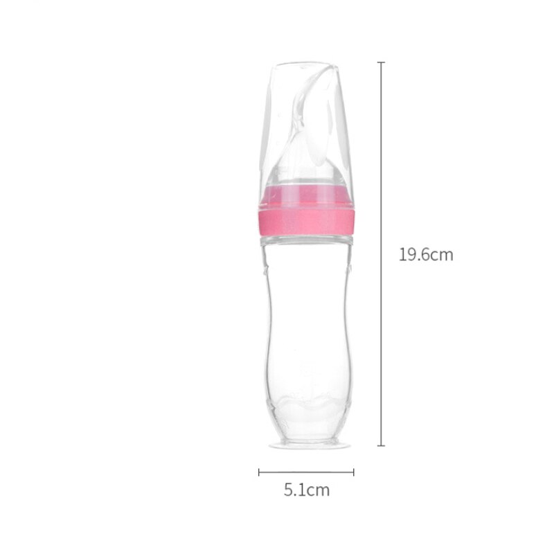 120Ml Veilig Pasgeboren Baby Zuigfles Peuter Siliconen Squeeze Voeden Lepel Melk Fles Baby Training Feeder