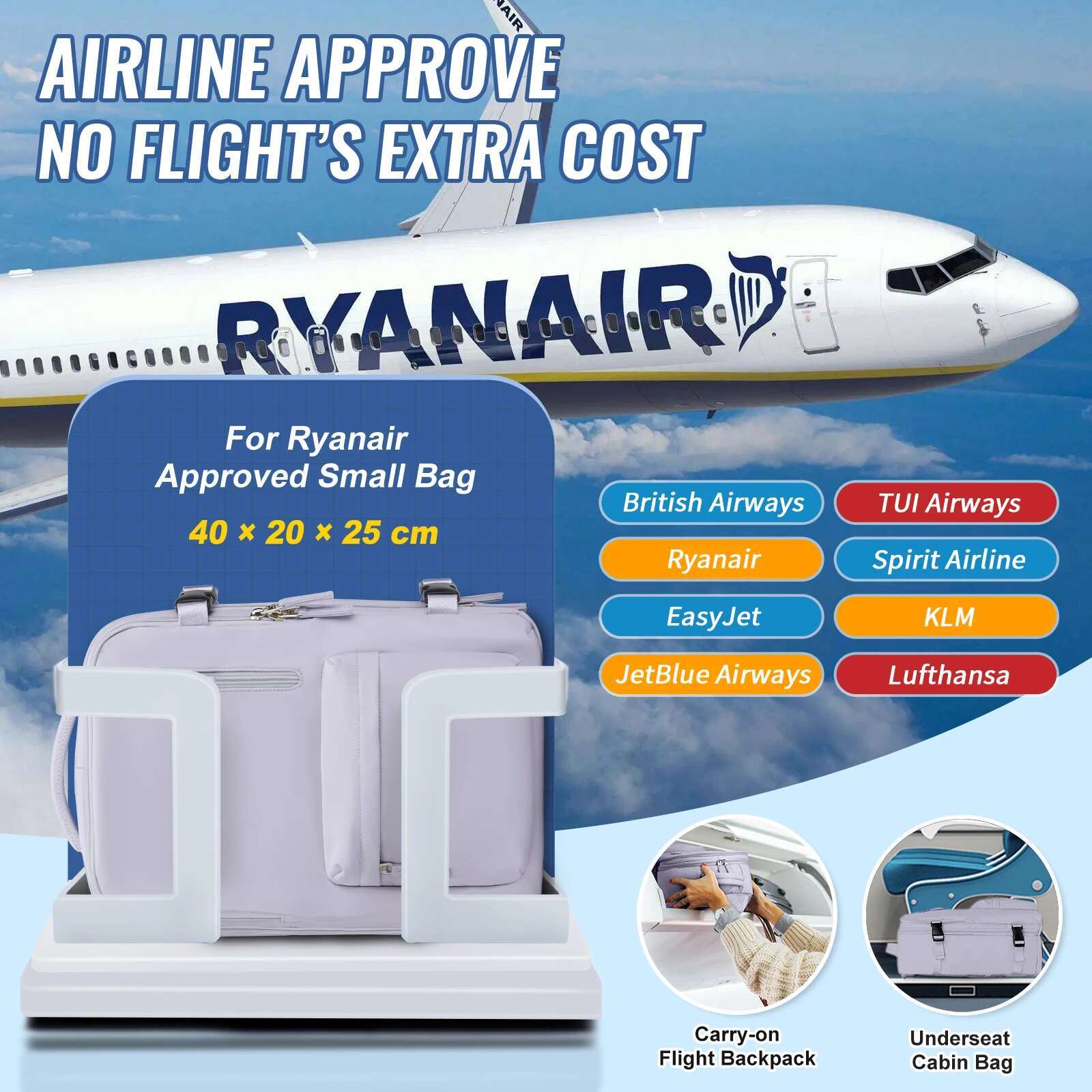 Damkabinresebärbar dator med stor kapacitet easyjet handbagage 45 x 36 x 20 ryggsäck ryanair 40 x 20 x 25 vattentät väska bagage