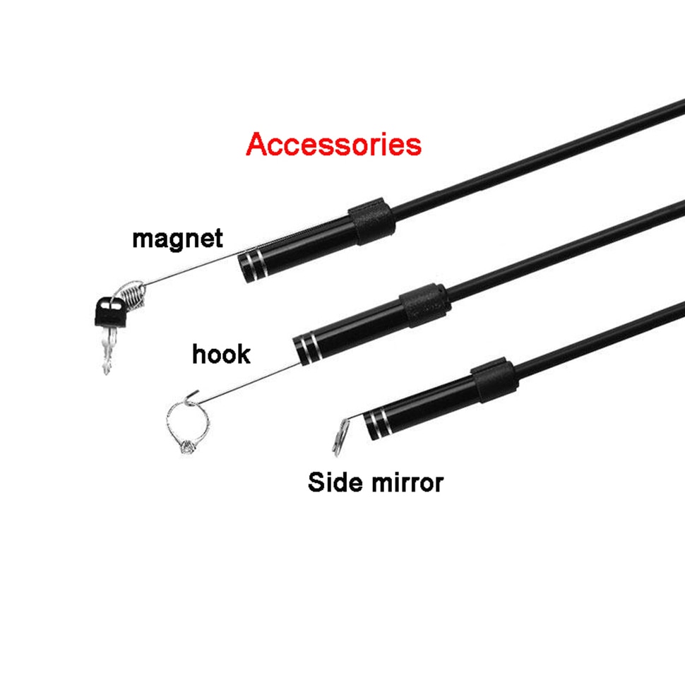 Endoscopio BZ 7mm Cámara Flexible IP67 impermeable USB tipo-c endoscopio con 6 LED cámara de inspección para Samsung Huawei Xiaomi PC