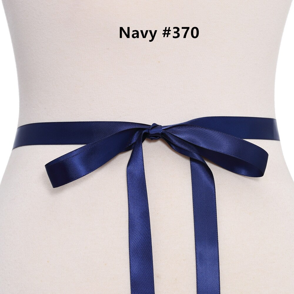 (1PC) Rhinestone silver bridal belt wedding with crystal diamante wedding dress accessories sash belt for wedding dress WDD1048: navy