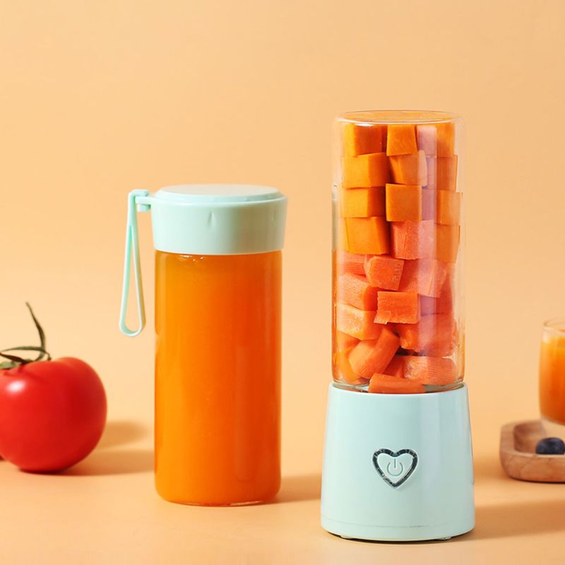 Draagbare mini elektrische sapcentrifuge beker voor eenmalig gebruik persoonlijke blender usb oplaadbare fruit- en groentemengmachine