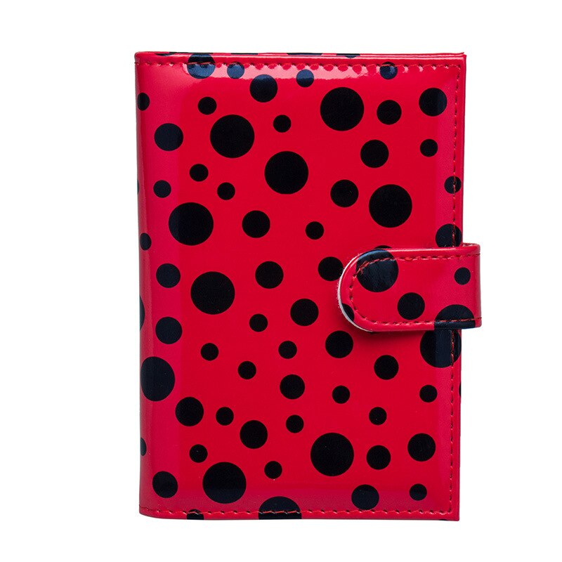 Zoukane Zwart Dot Pu Leer Paspoort Cover Gesp Paspoort Case Ticket Id Houder Paspoort Portemonnee Clip ZSPC51: Red