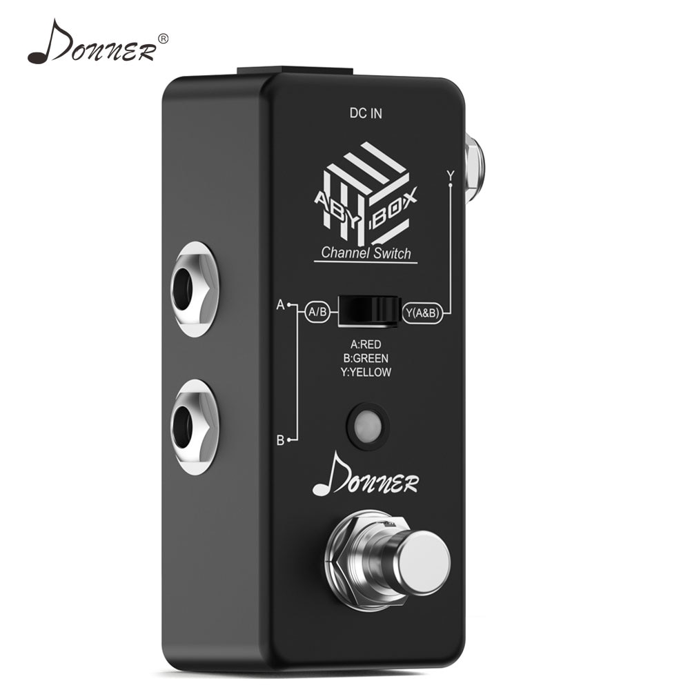 Donner ABY Switcher Box Guitar Pedal ABY Line Selector Audio Channel Swith Combine Effect Pedal True Bypass Guitar Accessories