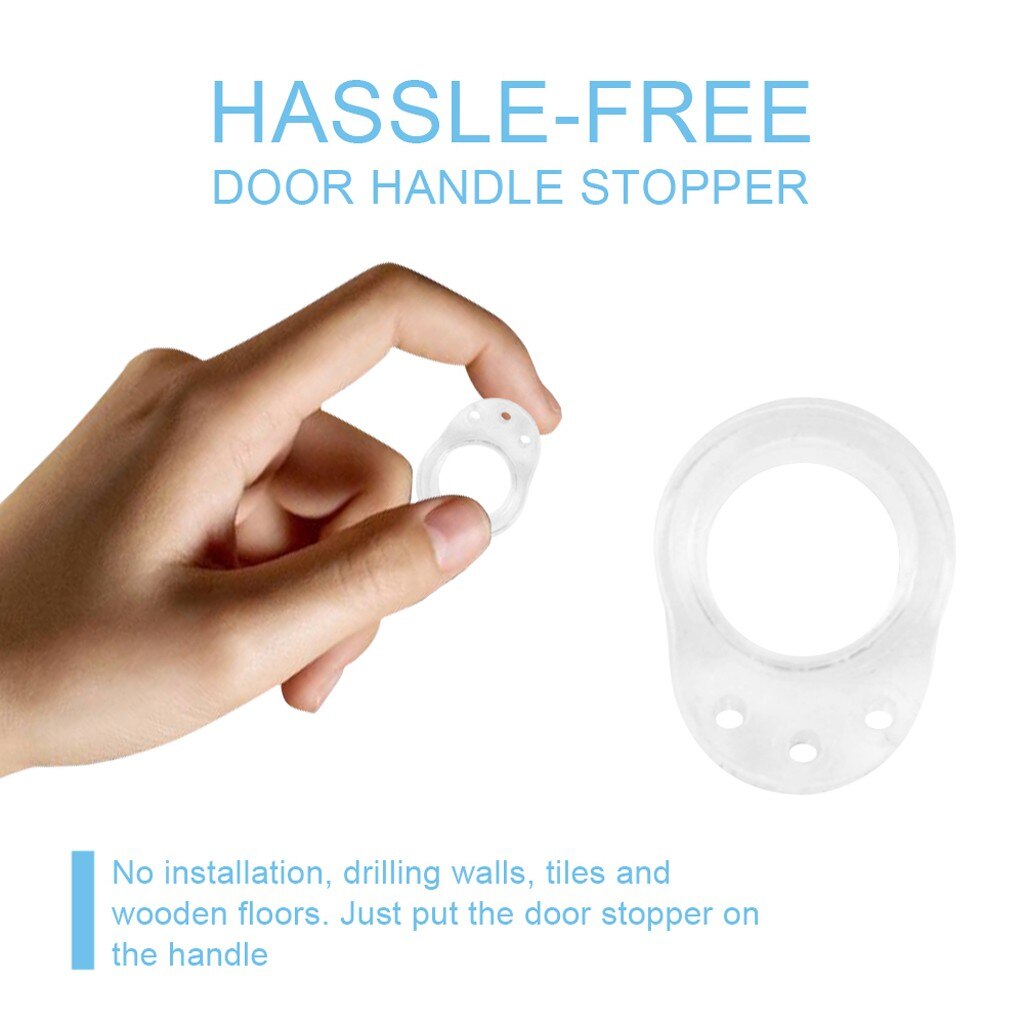 Transparent Doorknob Lock Handle Buffer - Doorknob Buffer To Protect Walls Doorknob Lock And Furniture Stoppers Crash Pad