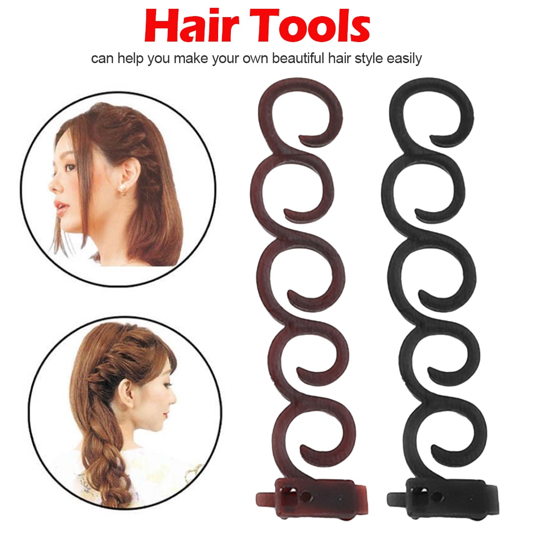Haarvlecht franse elegantie bloem magie haarspeld stylist wachtrij twist vlecht willekeurige kleuren doe-het-zelf kapsel styling accessoires
