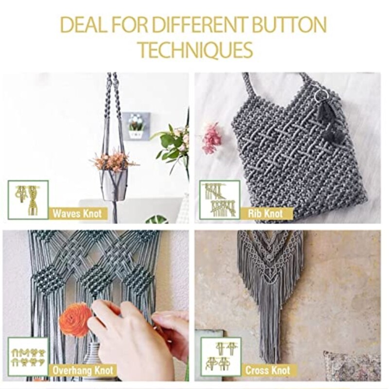 Cordón de macramé de 3mm y 109 yardas, cuerda de hilo de algodón Natural para hacer macramé, colgador de pared, planta, atrapasueños