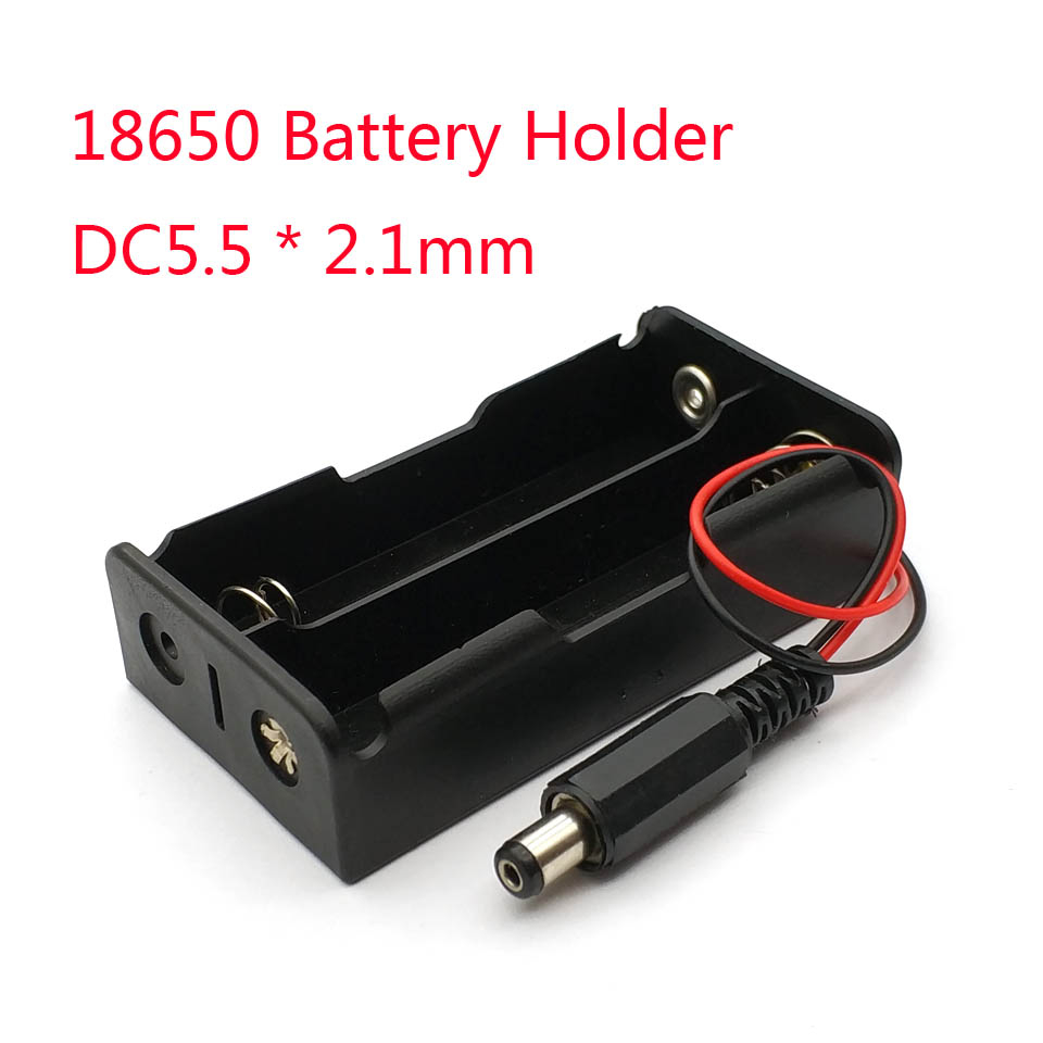 Power Bank 18650 Batterij Houder Plastic Batterij Houder Storage Box Case Voor 2X18650 Met DC5.5 * 2.1mm Power Plug