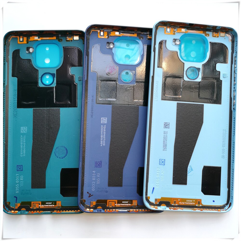 Original Back Cover Housing Door For Xiaomi Redmi Note 9 Rear Battery Cover Chassis + Side Buttons Red Mi Note9 Repair Parts