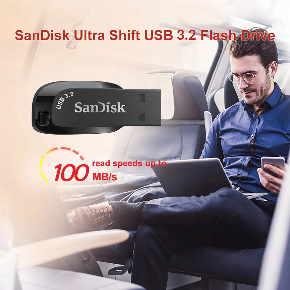 SanDisk USB 3,2 unidad Flash USB CZ410 32GB 64GB 128GB 256GB Pen Drive Memory Stick negro U disco Mini Pendrive para ordenador portátil