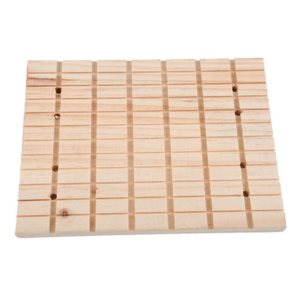 Rascador de madera con ranuras para conejos, juguete de rascador cuadrado para mascotas pequeñas, con garras de madera, suministro de cubierta para animales