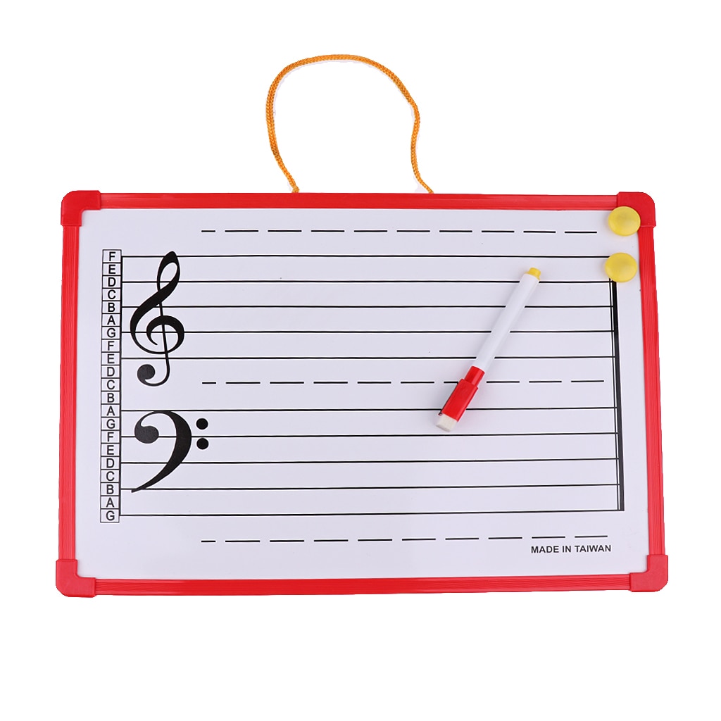 Music Notation Whiteboard Dry Erase Board with Music Staff Magnet 35x25cm for Stable Hanging