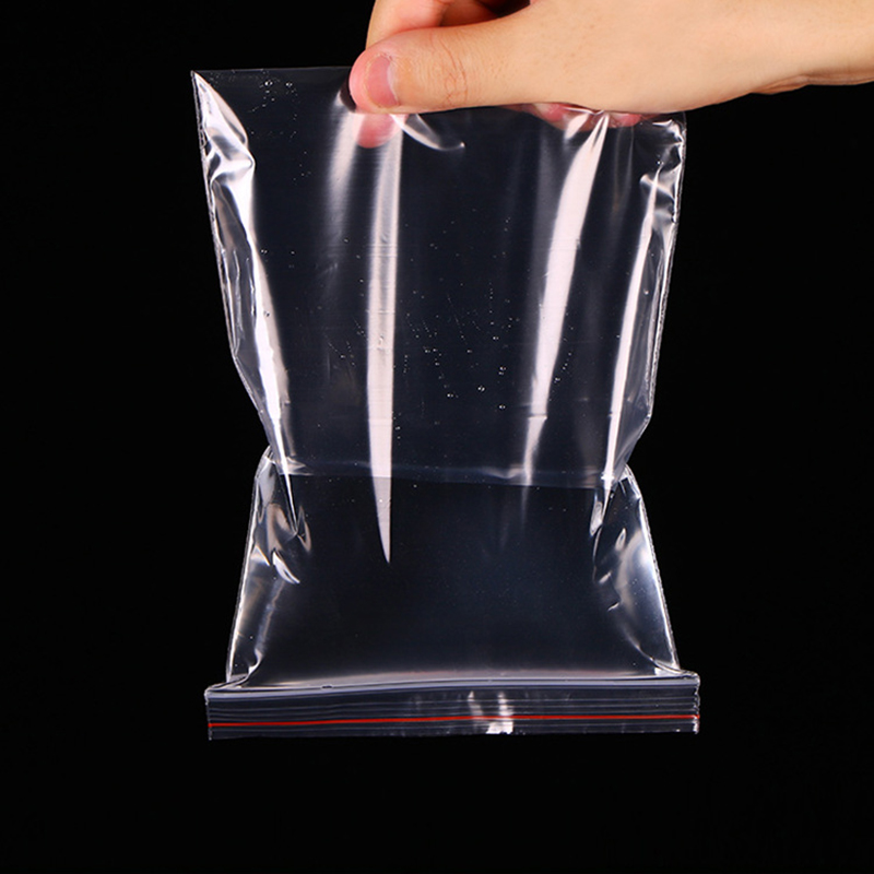 100 Pcs Hersluitbare Zip Lock Tassen Zelf Seal Clear Plastic Poly Ziplock Bag Food Storage Pakket Hersluitbare Vacuüm Verse Zak