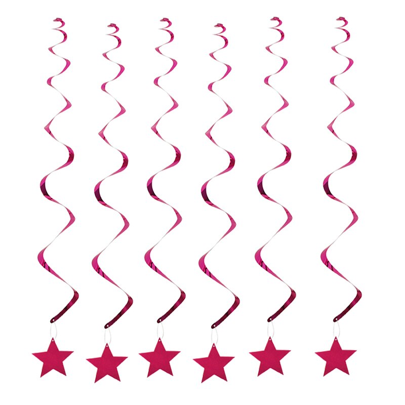1 set pvc grattis på födelsedagen stjärnor spiral virvel tak hänge dekor bröllop hängande girlanger bunting party födelsedag tillbehör: B13