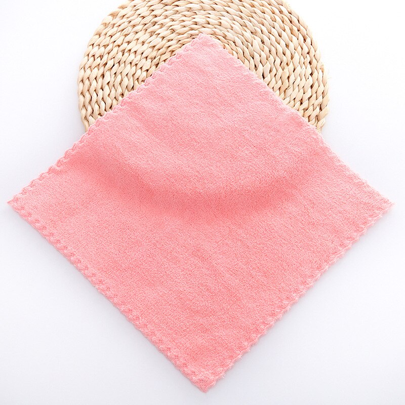 Højdensitet koralfleece firkantet håndklæde 30 ﹡ 30 børne & #39 ;lommetørklæde absorberende: 5