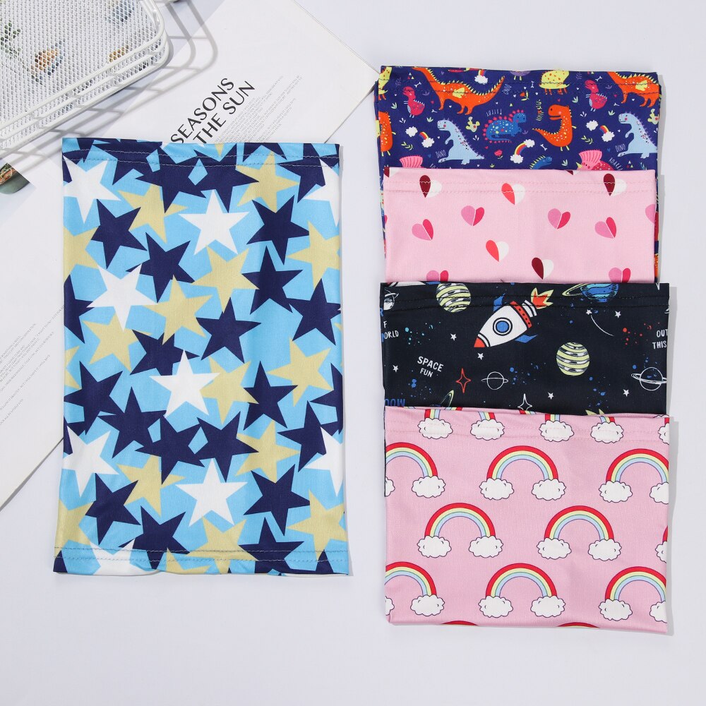 Enfants élastique Anti-UV tête visage cou guêtre Tube anti-poussière Bandana écharpe demi visage foulards en plein air cyclisme accessoires