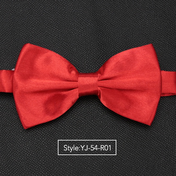 Herren Fliege Hochzeit Krawatten für Männer Frauen Solide Schmetterling Krawatte Krawatte Männlichen Kleid Hemd Zubehör Bowtie: YJ-54-R01