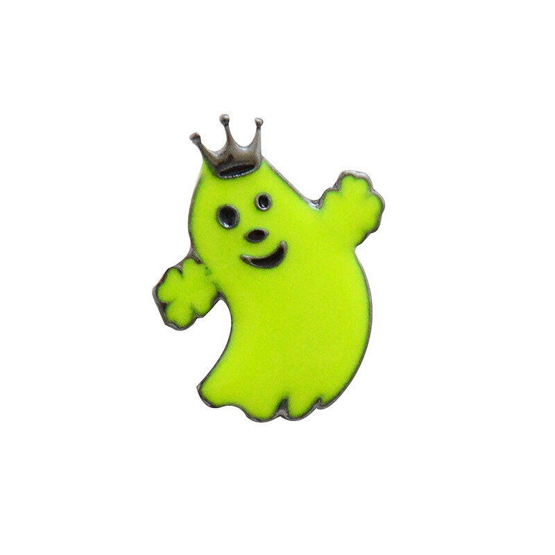 Schattige lichtgevende spookspelden en broches halloween revers kroon hoeden rugzak badge kinderen volwassenen jeans jas jas decoratie sieraden: 10