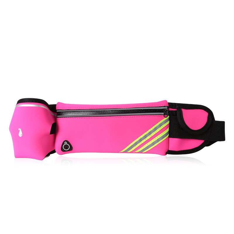Maraton löpning midjeväskor hem fitness utomhus resor spår telefon unisex sport fanny fitness vattenflaska midjebälte paket: Bara röd väska