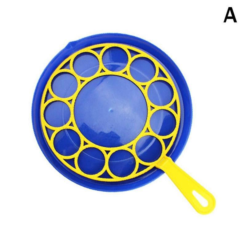 Outdoor Bubbles Blowing Tools Large Round Tray Set Soap Bubble Making Machine Outdoor Activity Party Playing Bubbles Blowing Toy: A