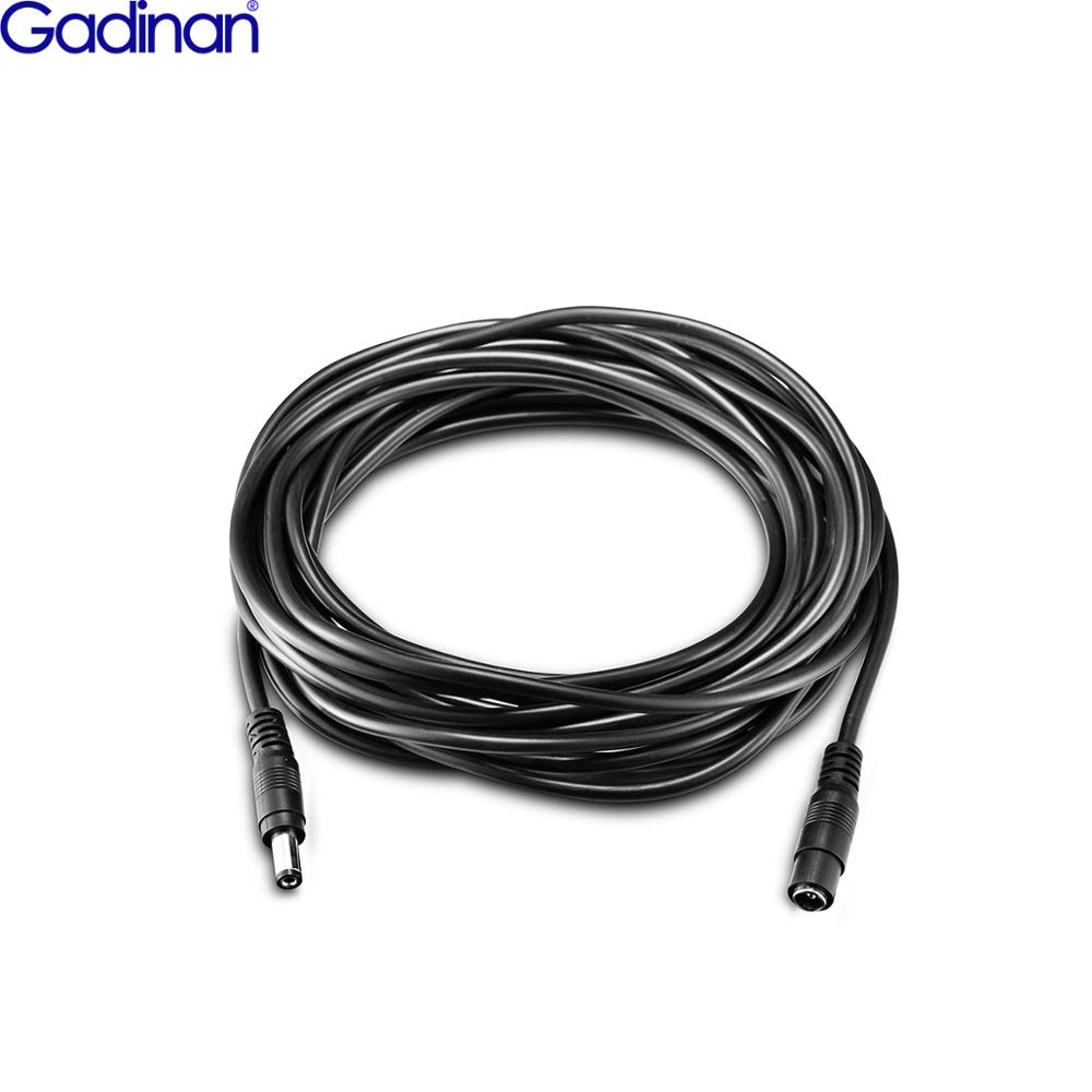 Gadinan DC12V Netsnoer Kabel Extender 3M/5M/10M 5.5Mm X 2.1Mm Mannelijke plug Verlengsnoer Voor 12V Beveiliging Cctv Ip Wifi Camera