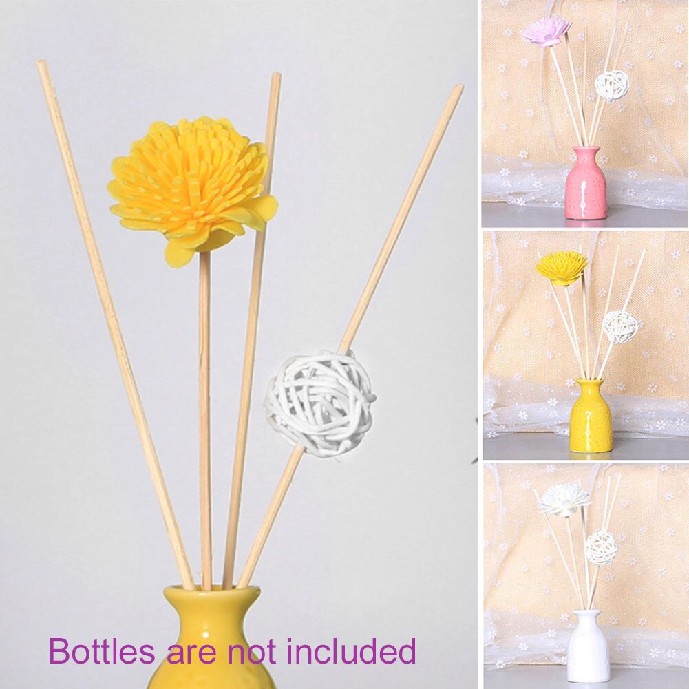 4 stk tre bryllup parfyme rotting kunstig blomst luftfrisker aroma borddekor siv diffuser stav erstatning refill