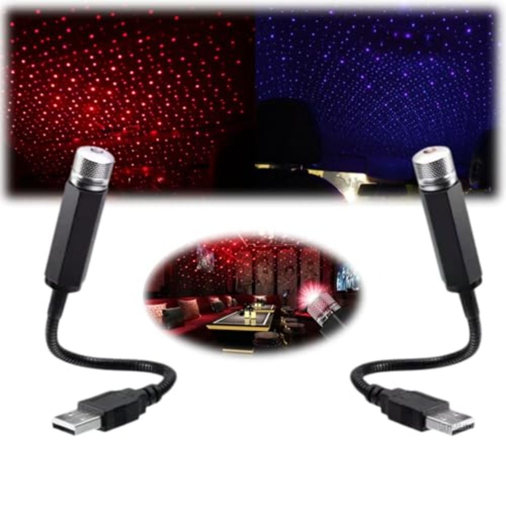 Neue Mini Auto Dach Stern Himmel Lampe USB Stecker Und Spielen Projektion Ambiente Nachtlicht Innen Umgebungs Auto Decke Stern Lichter Hause
