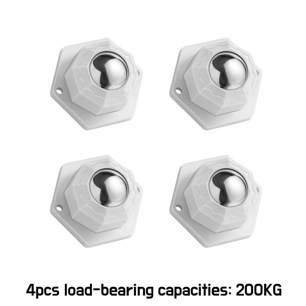 4PCS Furniture Casters Wheels Self Adhesive Universal 360 ° Rotating Casters Stainless Steel 200KG Heavy Duty Universal Wheel: Orange