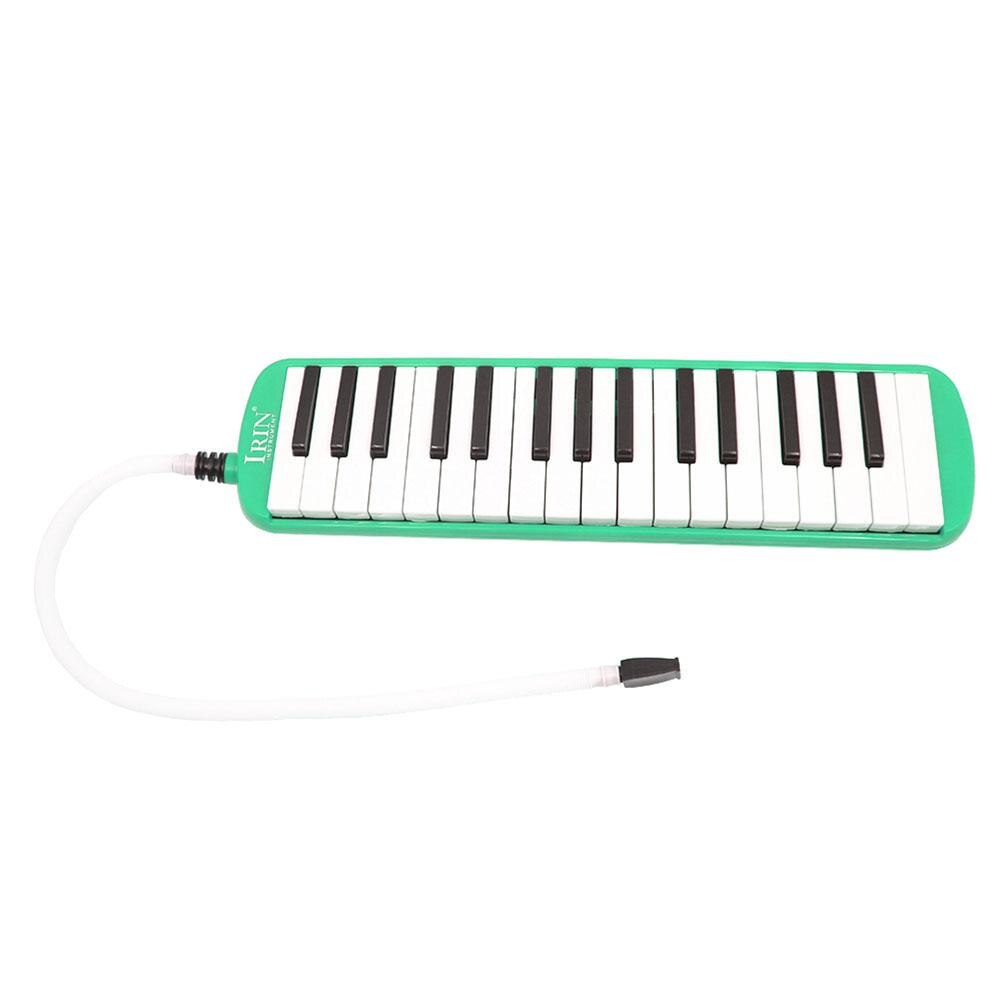 32 Key Piano Style Melodica with Deluxe Carrying Case Organ Accordion Mouth Piece Blow Key Board Instrument: green