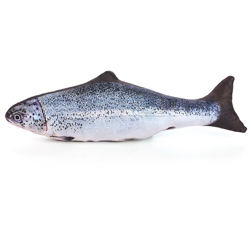 Kæledyr kat blød plys 3d fisk form kattelegetøj sød interaktiv fisk katteurt legetøj simulation fisk udendørs indendørs legetøj