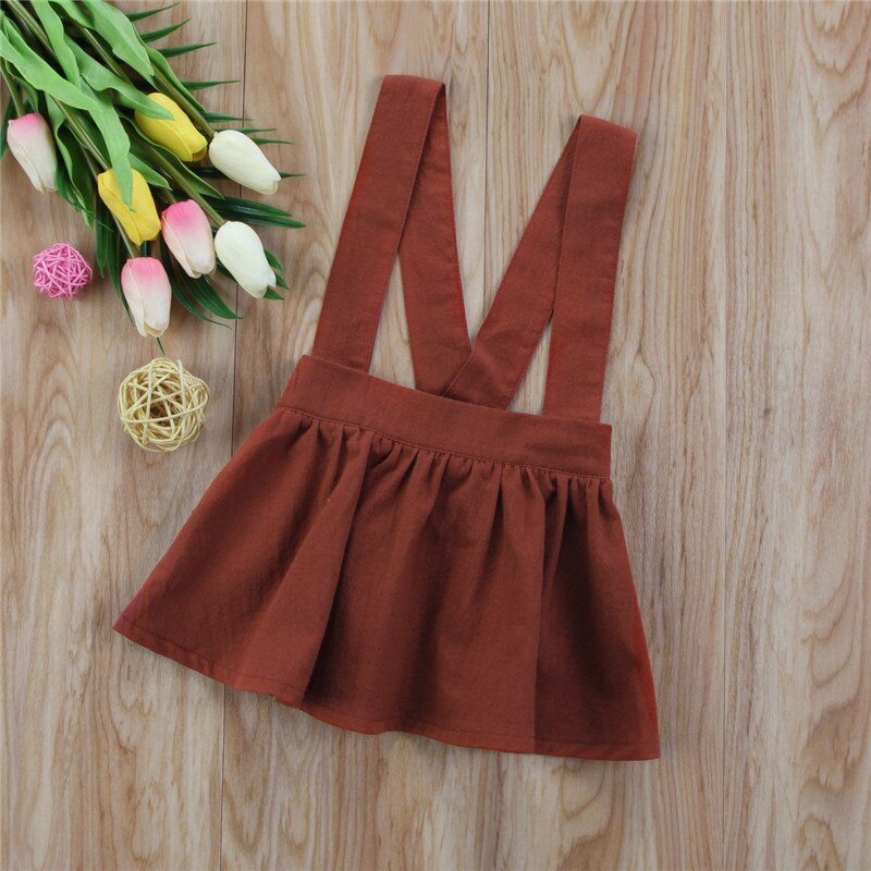 6M-3Y Style Newborn Baby Girls Brace Skirt Party Tutu Sleeveless Skirt Overalls Skirt