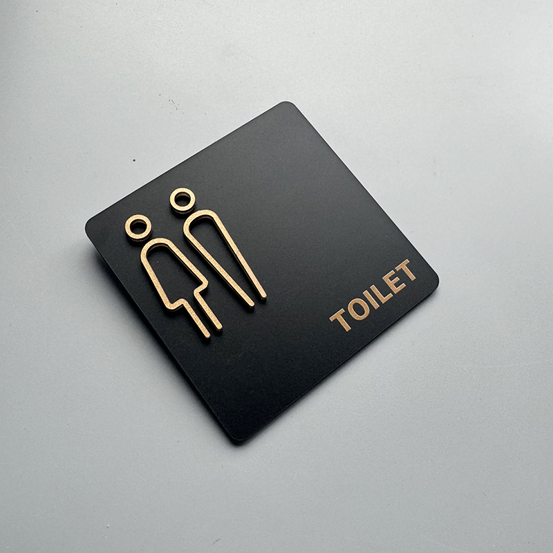 Washroom Signage Men's and Women's Bathroom Signage Acrylic Public Toilet Door Signage Hotel Toilet Reminder Signs: 20x30cm / WHITE