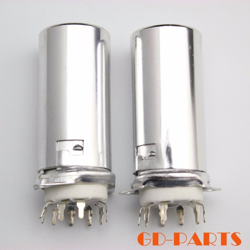 B9A 9pin Vacuum Tube Socket Valve Base With 55mm Aluminum Shield for 12AX7 ECC83 12AU7 12AT7 6DJ8 5670 6922