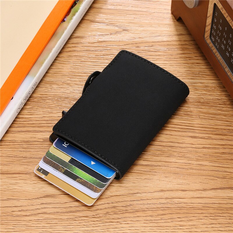 Zovyvol Top Portefeuilles Voor Mannen Korte Rfid Card Wallet Money Bag Mini Purse Man Aluminium Kleine Portemonnee Mannen Dunne vallet Wal