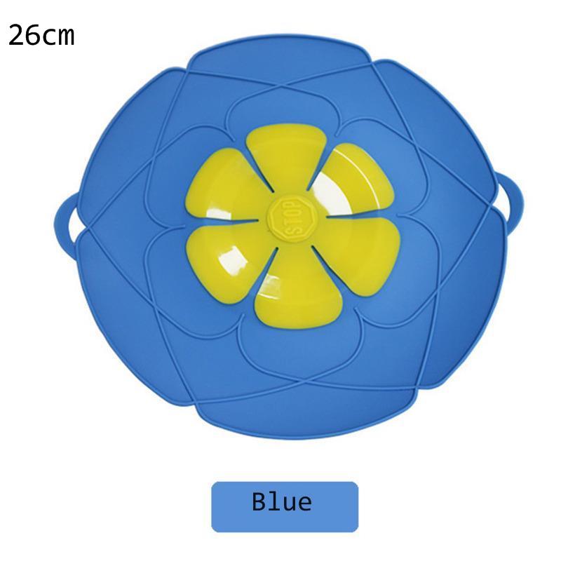 26Cm/28Cm coperchio da cucina magico coperchi in silicone tappo anti-trabocco coperchio pentola coperchio tappo di versamento accessori da cucina utensili da cucina: Blue26cm