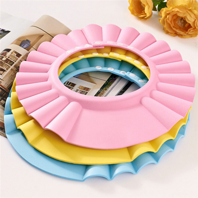 Bezpieczny prysznic kąpiel kąpiel chroń miękka czapka kapelusz robić kąpieli dla niemowlaka osłona robić włosów s dzieci czepek kąpielowy kapelusz dzieci kąpiel woda dziecko