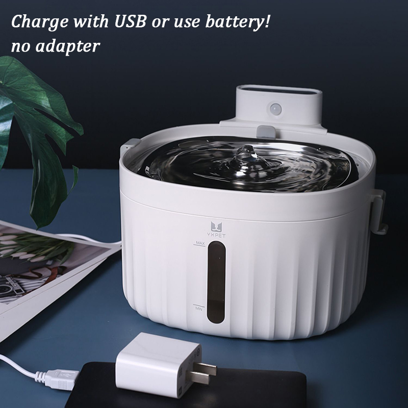 Abreuvoir Intelligent avec capteur de mouvement pour animaux de compagnie, abreuvoir automatique pour chats et chiens, 2l, alimentation USB