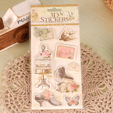 Flower Scrapbooking Stickers Handmade 3D Decorative Stickers For DIY Album,Kids Craft Stickers: Number 12