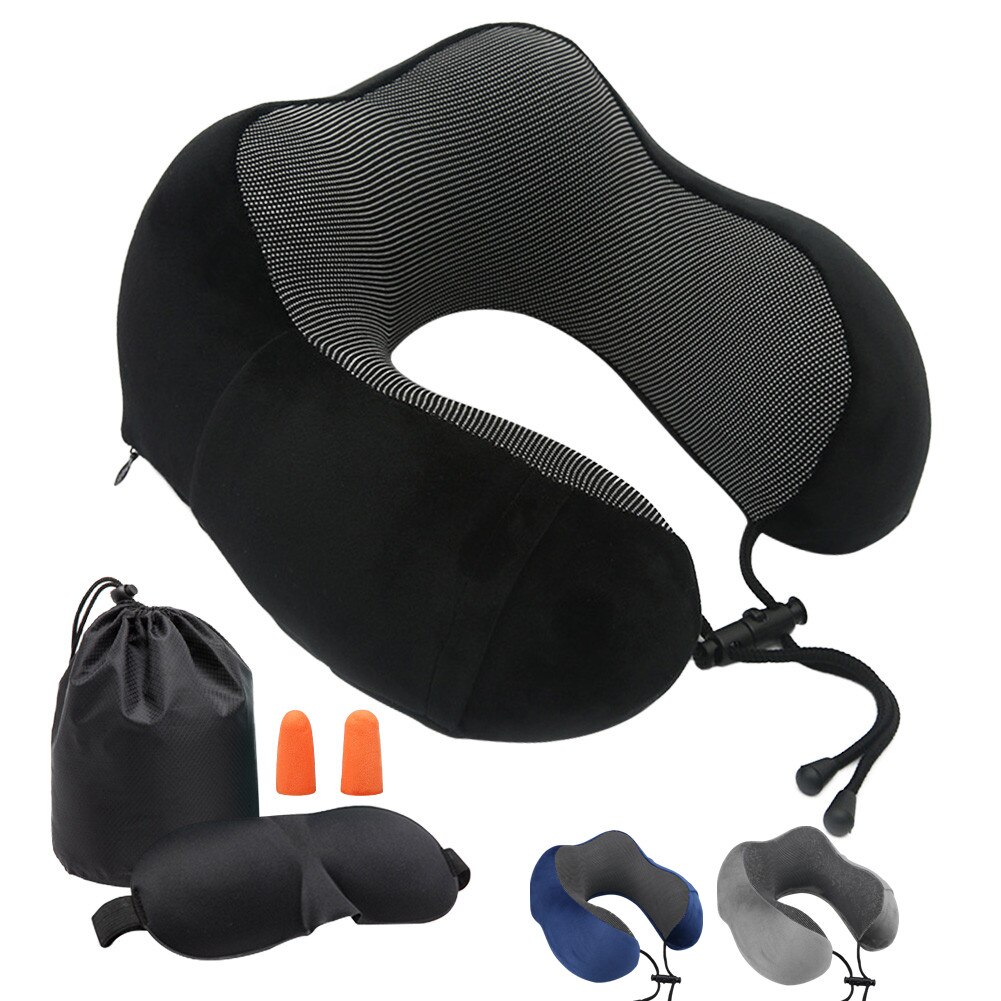 Memory Foam Reiskussen Hals Ondersteuning Kussen Voor Trein Vliegtuig Auto Bus Camping Slapen Rest U Vormige Kussen Handgemaakte
