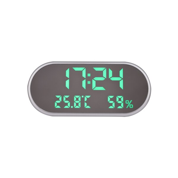 Digital Alarm Clock Portable Mirror HD LED Display with Time/Humidity/Temperature/Display Function USB Port ChargingNew Qgnv