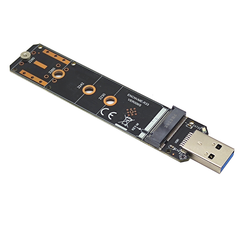 Nvme usb-adapter m..2 nvme naar usb 3.1 ssd-adapter 10 gbps usb 3.1 gen 2 rtl 9210 -chips voor m-key  m2 nvme 2230 2242 2260 2280 m.2 ssd