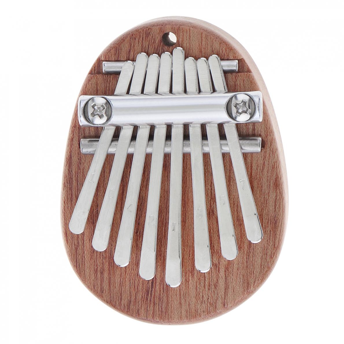 Thumb Piano Mini 8 Key Kalimba Water Shape Mahogany Thumb Piano Mbira Decoration Instrument