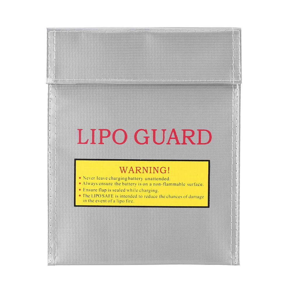 Rc Lipo Li-Po Batterij Brandwerende Veiligheid Guard Veilig Tas Opladen Sack Batterij Veiligheid Beschermende Tas Veilig Guard Silver