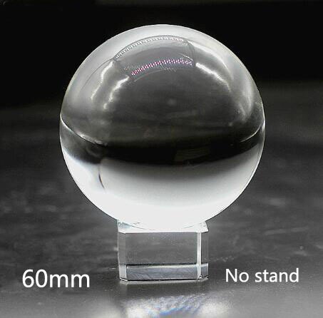 50/60/70/80/90/100/110mm Photography Crystal Lens Ball Asian Quartz Clear Magic Glass Ball w/ Portable Bag for Photo Shooting: 60mm