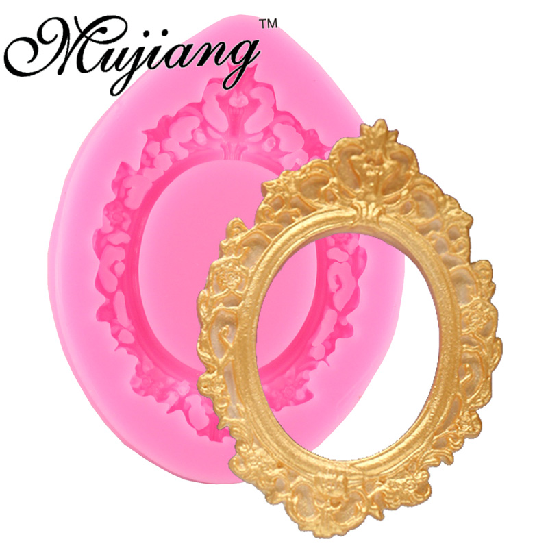 DIY Spiegel Fondant Kuchen Dekorieren Werkzeug Rahmen Cupcake Schokolade Hochzeitstorte Grenze Silikonformen Küche Backformen: E