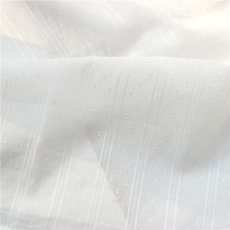 Cotton White Cloth DIY Shirt Dress Cloth Embroidered Cotton Fabric DIY Apparel Sewing Fabric 100x140cm SD01
