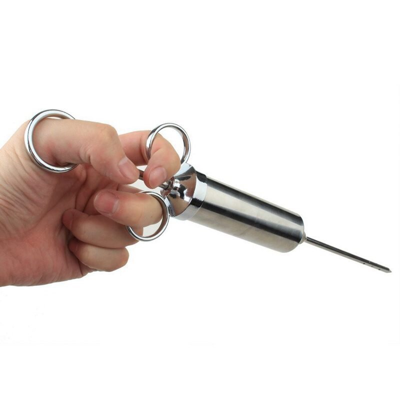 Vlees Injector Spuit Gevogelte Marinade Flavour Rvs Vlees Kruiden Injector Marinade Injector Bbq Kit Met 2 Naalden