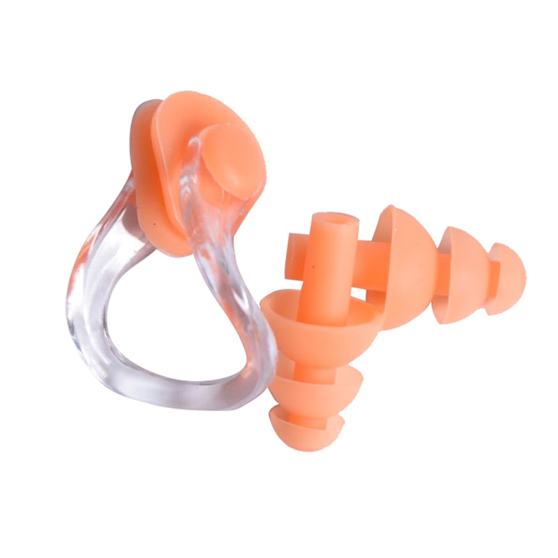 Schwimmen Wasserdichte Silikon Ohrstöpsel Nase Clip einstellen Schwimmen Ausrügestochen Für Baby Erwachsene Weiche Tauchen Schwimmbad Zubehör