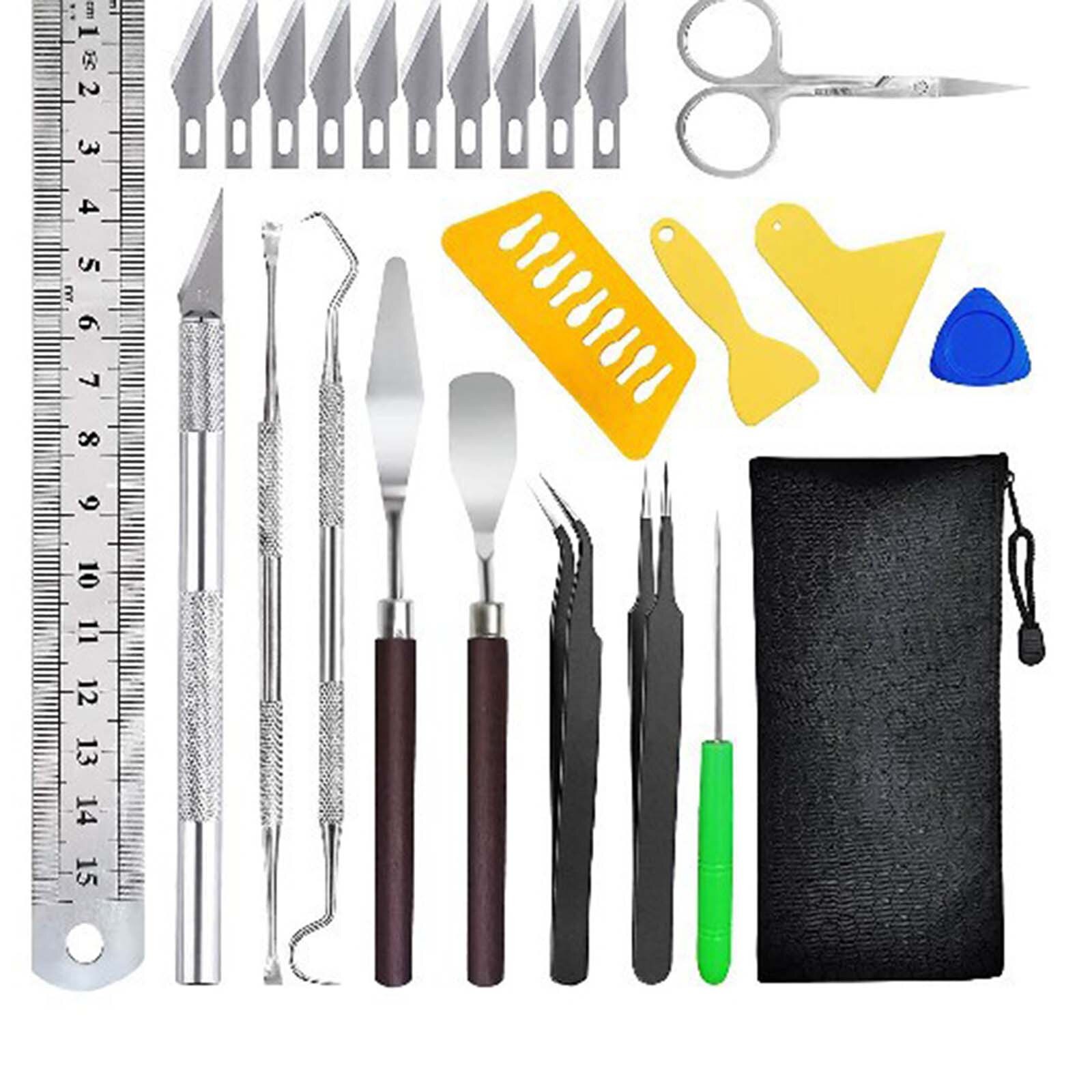 25pcs/set Scrapbooking Paper Tool Set For Paper Art Hand-cut Paper Diy Homemade Greeting Card Cutting Tools Diy Hand Tools