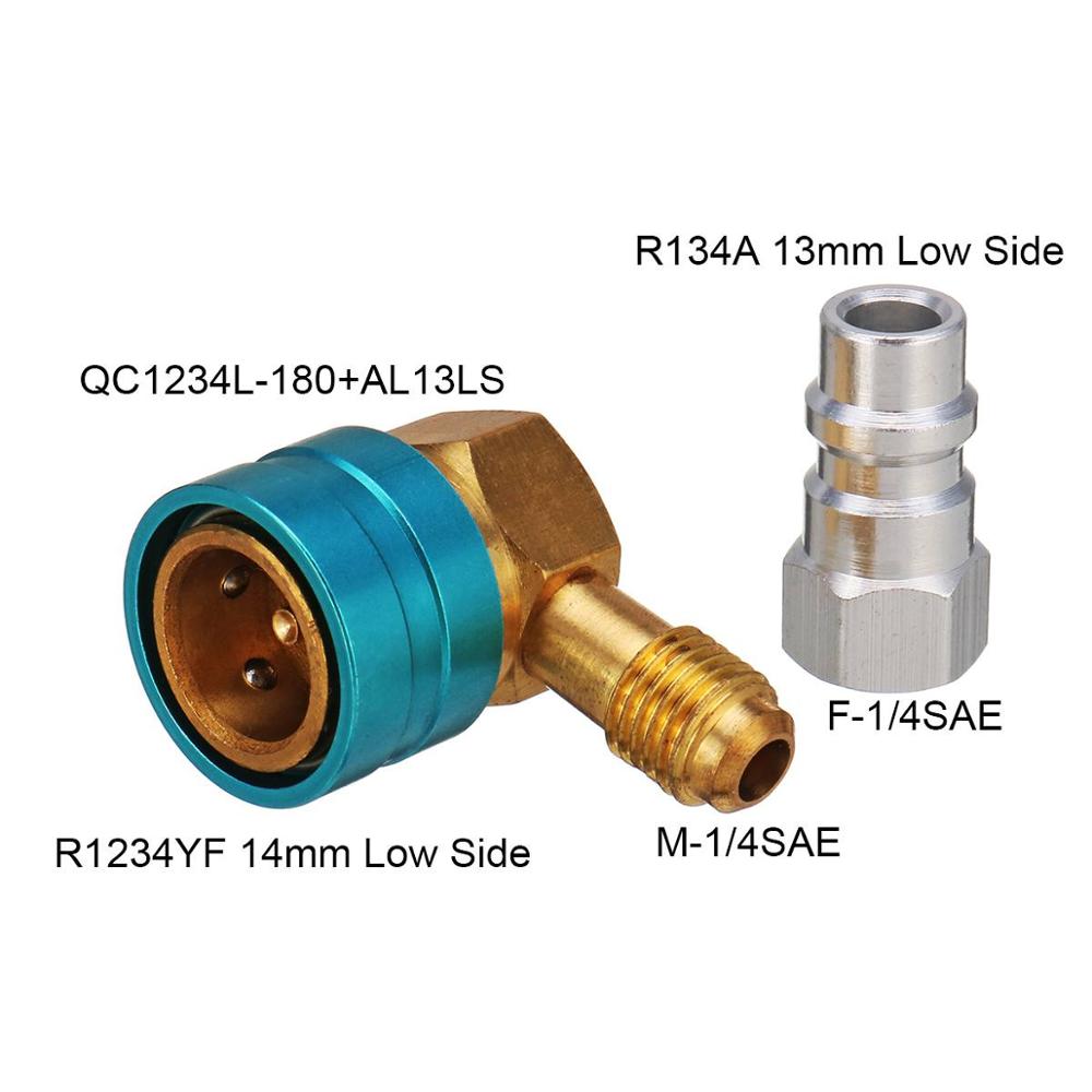 Adapters Car Air-conditioning Installation Coupler Fitting Coupler Adapters R1234YF To R134a Low Side Quick Coupler